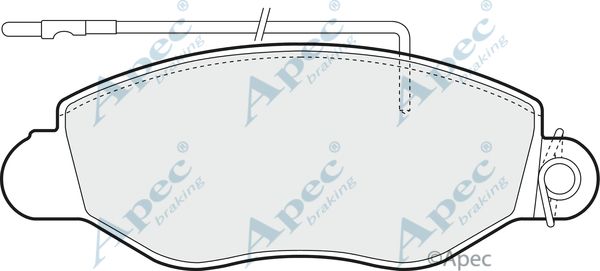 APEC BRAKING Комплект тормозных колодок, дисковый тормоз PAD1300